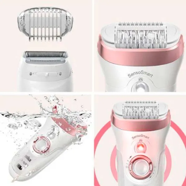Эпилятор Braun SES9730 Сухая/ Влажная/ Розовый Белый photo 5
