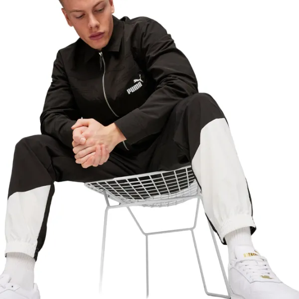 Pantaloni sportivi pentru bărbați Puma Power Colorblock Woven Pants L/ Black photo 6