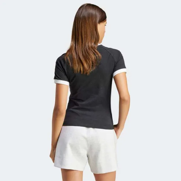 Tricou pentru femei Adidas 3 S Rgln Tee 100% bumbac/ Black photo 3