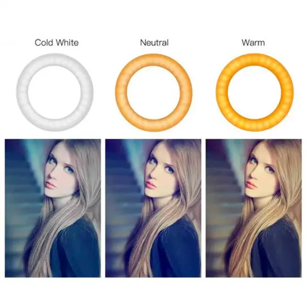 Lampă circulară Selfie Ring Light M20 200 mm Black photo 6