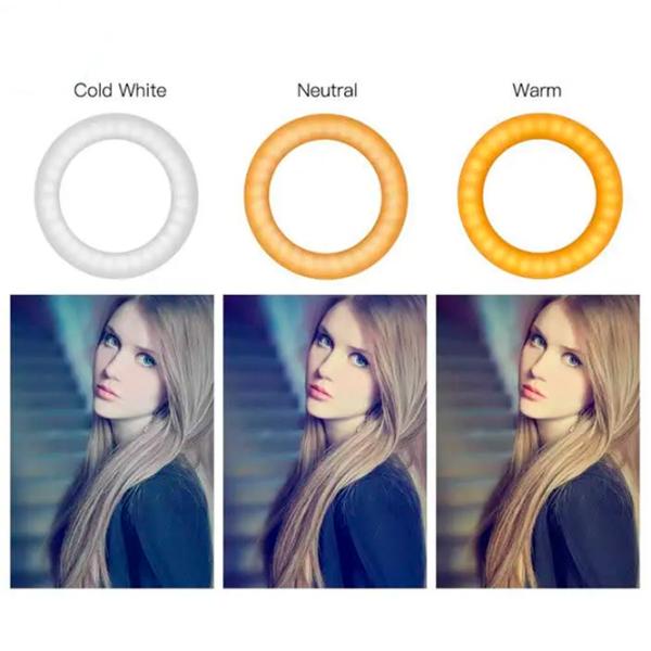 Lampă circulară Selfie Ring Light M20 200 mm Black photo 6