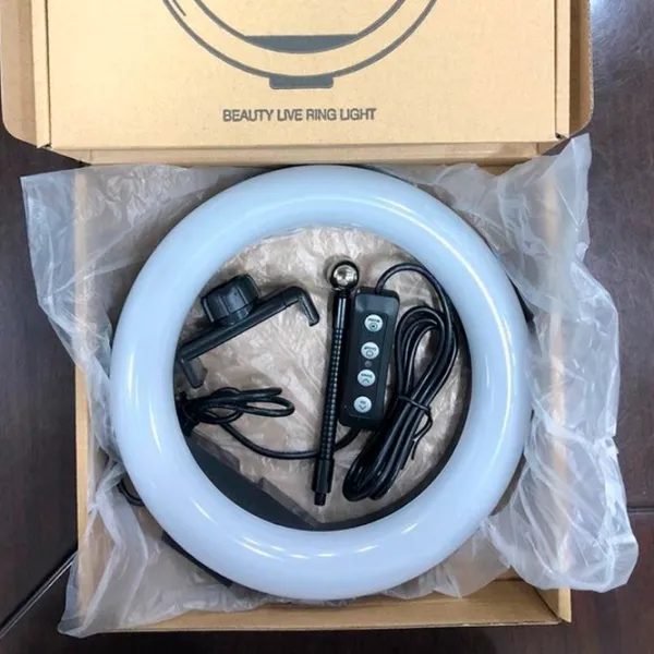 Lampă circulară Selfie Ring Light M20 200 mm Black photo 8