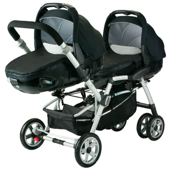 Детская коляска Jane Twintwo Silla 5288 J40/ Черный photo 2 Детская коляска Jane Twintwo Silla 5288 J40/ Черный photo 2