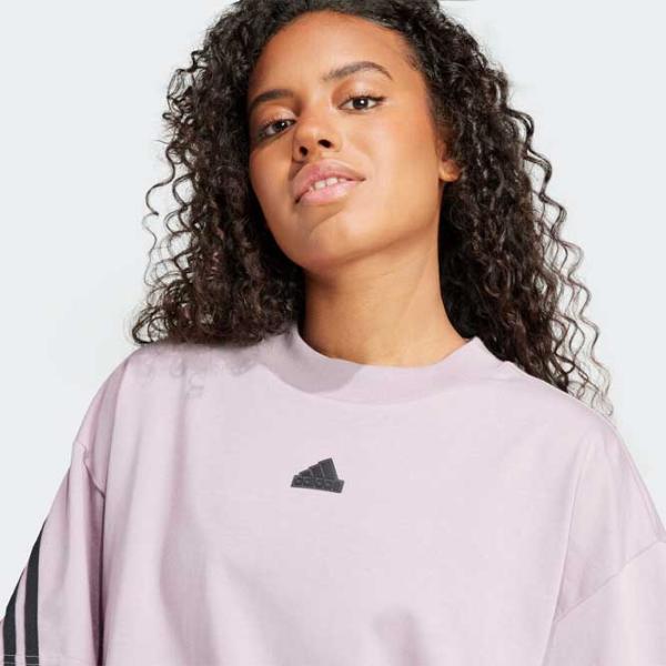 Tricou pentru femei Adidas W Fi 3S Tee 100% bumbac/ Purple photo 5