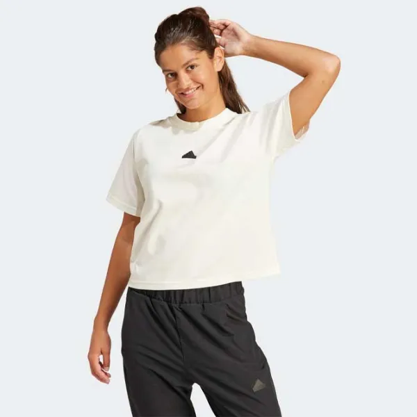 Футболка для женщин Adidas W Z.N.E. Tee 100% хлопок/ Бежевый photo 3