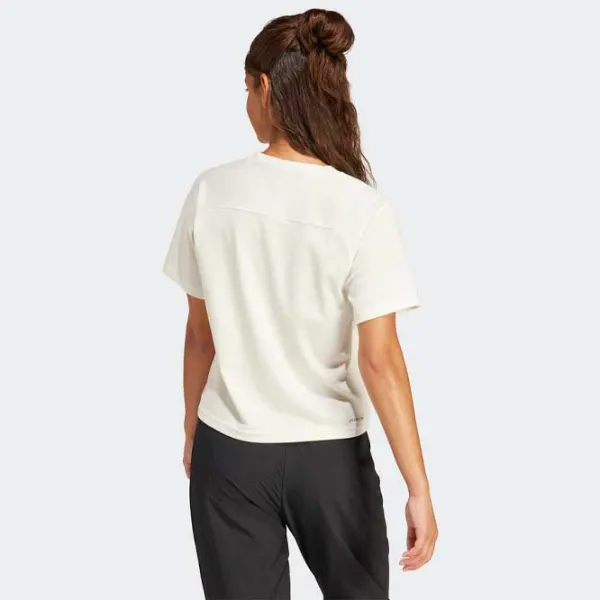 Футболка для женщин Adidas W Z.N.E. Tee 100% хлопок/ Бежевый photo 4