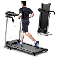Bandă de alergat Costway SP38000DE-BK 12 km/ h/ 100 kg/ Black photo 2