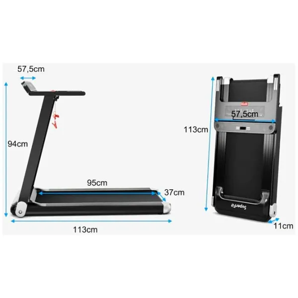 Беговая дорожка Costway SP37681DE-SL 12 км/ ч/ 90 кг/ Черный photo 4 Беговая дорожка Costway SP37681DE-SL 12 км/ ч/ 90 кг/ Черный photo 4