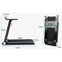Беговая дорожка Costway SP37681DE-SL 12 км/ ч/ 90 кг/ Черный photo 4