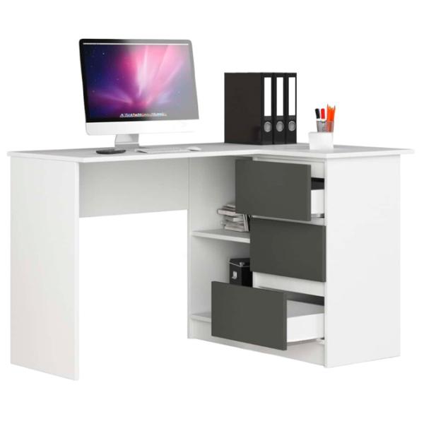 Masă de birou Akord B20 Left PAL/ White photo 2 Masă de birou Akord B20 Left PAL/ White photo 2