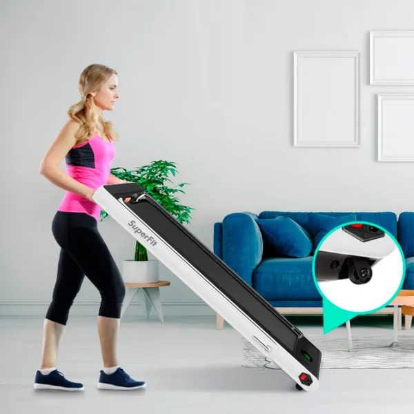 Беговая дорожка Costway SP37514DE-WH 12 км/ ч/ 120 кг/ Белый photo 4