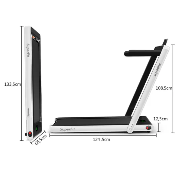 Беговая дорожка Costway SP37514DE-WH 12 км/ ч/ 120 кг/ Белый photo 6
