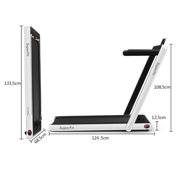 Беговая дорожка Costway SP37514DE-WH 12 км/ ч/ 120 кг/ Белый photo 6