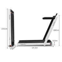 Bandă de alergat Costway SP37514DE-WH 12 km/h / 120 kg / White photo 6