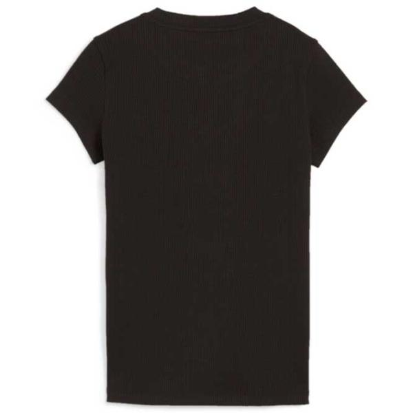 Футболка для женщин Puma Classics Ribbed Slim Tee 39% полиэстер/ Черный photo 2