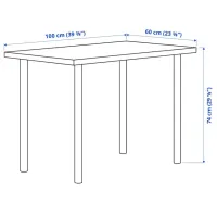 Офисный стол Ikea Linnmon/ Adils 100x60 ДСП/ Белый photo 4