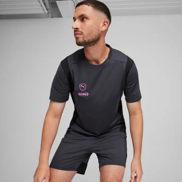 Tricou pentru bărbați Puma King Pro Jersey 14% elastan/ Gray photo 3