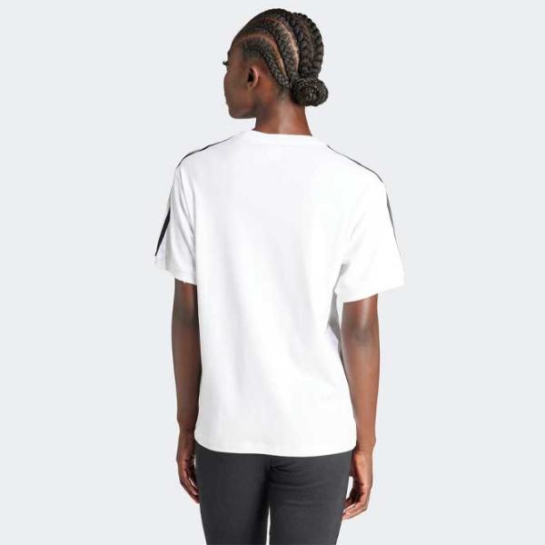Tricou pentru femei Adidas 3 Stripe Tee 94% bumbac/ White photo 3