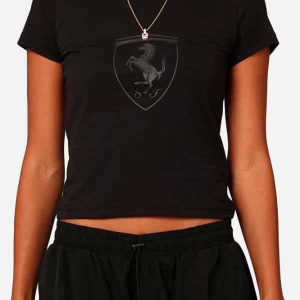 Футболка для женщин Puma Ferrari Style Babydoll Tee Wmn 100% хлопок/ Черный photo 4