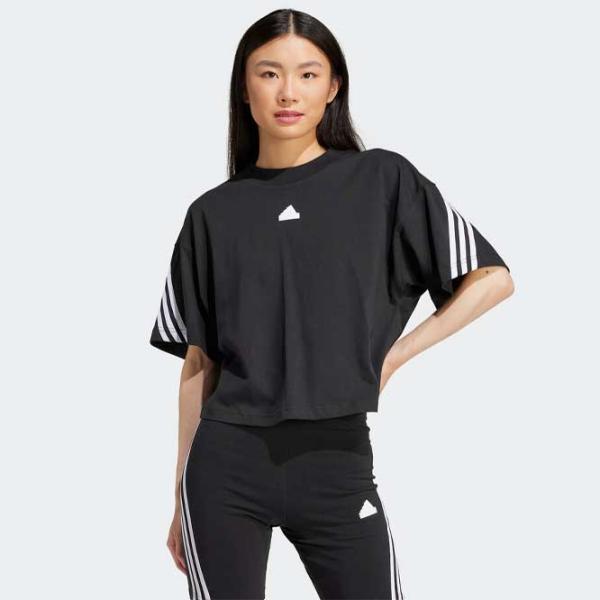 Tricou pentru femei Adidas W Fi 3S Tee 100% bumbac/ Black photo 2