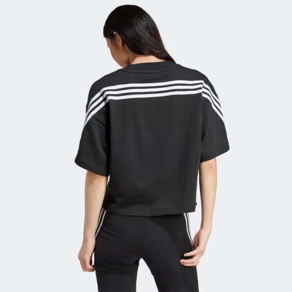 Tricou pentru femei Adidas W Fi 3S Tee 100% bumbac/ Black photo 3
