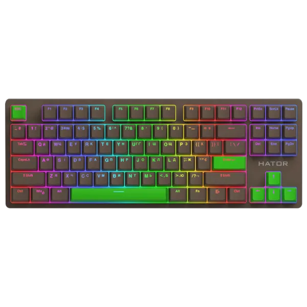 Клавиатура Hator Rockfall 2 Mecha TKL Autograph Edition Проводная/ Коричневый photo 2