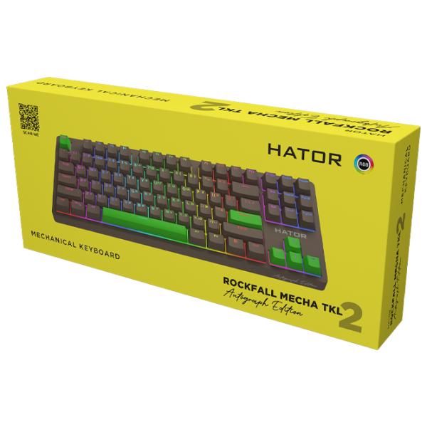 Клавиатура Hator Rockfall 2 Mecha TKL Autograph Edition Проводная/ Коричневый photo 7