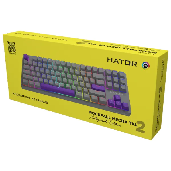 Tastatură Hator Rockfall 2 Mecha TKL Autograph Edition Cu fir/ Titanium photo 6