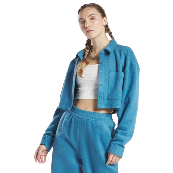 Ветровка для женщин Reebok CL WDE FLEECE LAYE Демисезон/ Синий photo 2
