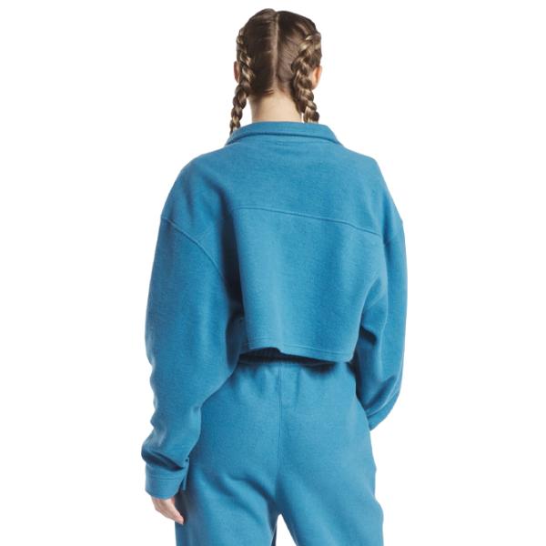 Jachetă pentru femei Reebok CL WDE FLEECE LAYE Demisezon/ Blue photo 3 Jachetă pentru femei Reebok CL WDE FLEECE LAYE Demisezon/ Blue photo 3