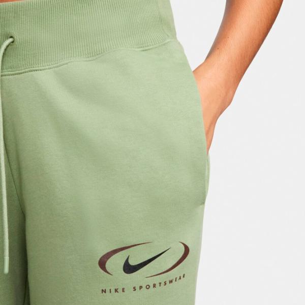 Pantaloni sportivi pentru femei Nike W Nsw Phnx Flc Hr Os Pant Prnt XS/ Dark Olive Green photo 6