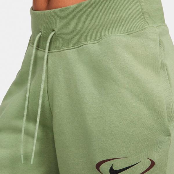 Спортивные брюки для женщин Nike W Nsw Phnx Flc Hr Os Pant Prnt S/ Dark Olive Green photo 5
