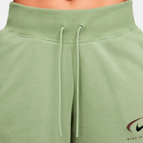 Спортивные брюки для женщин Nike W Nsw Phnx Flc Hr Os Pant Prnt M/ Dark Olive Green photo 7