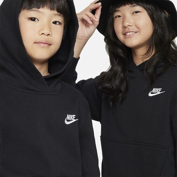 Толстовка для мальчиков Nike K Nsw Club Flc Hdy Lbr L/ Черный photo 4