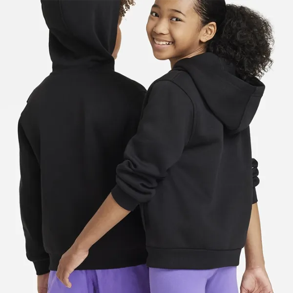 Толстовка для мальчиков Nike K Nsw Club Flc Hd Fz Ls Lbr L/ Черный photo 3