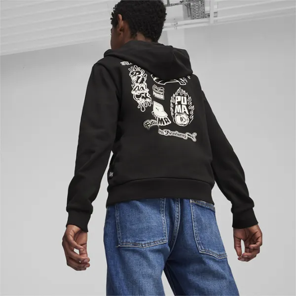 Толстовка для мальчиков Puma Ess+ Mid 90S Hoodie Tr B Черный photo 4