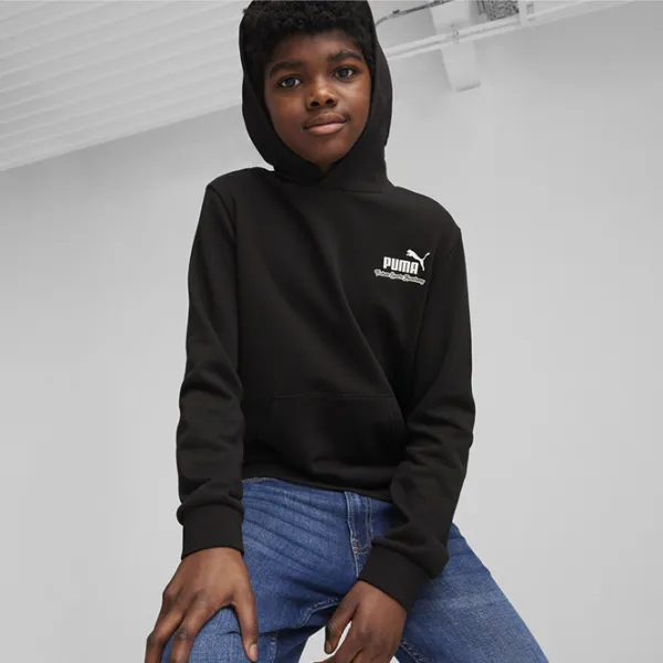 Толстовка для мальчиков Puma Ess+ Mid 90S Hoodie Tr B Черный photo 5