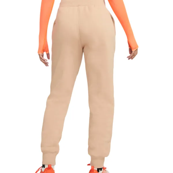 Pantaloni sportivi pentru femei Nike W Nsw Phnx Flc Hr Pant Std L / Beige photo 2