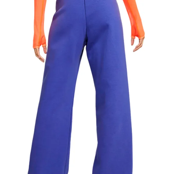 Pantaloni sportivi pentru femei Nike W Nsw Phnx Flc Hr Pant Wide L/ Navy photo 2