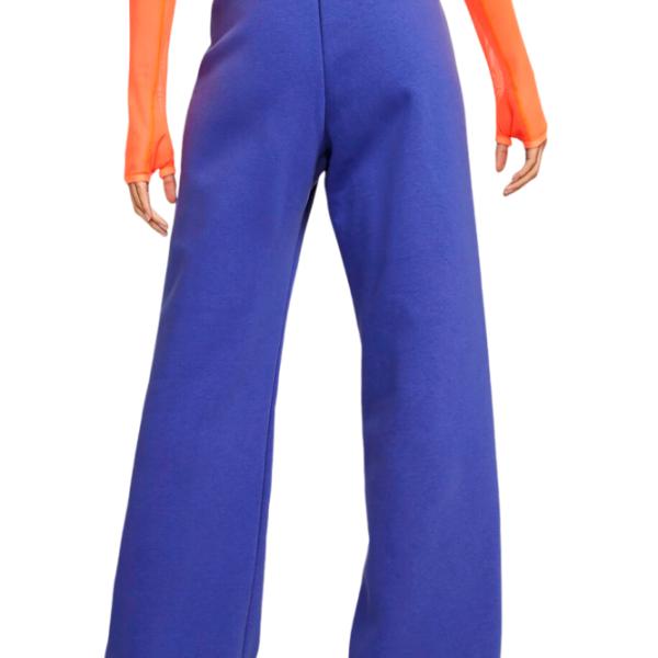 Pantaloni sportivi pentru femei Nike W Nsw Phnx Flc Hr Pant Wide L/ Navy photo 2