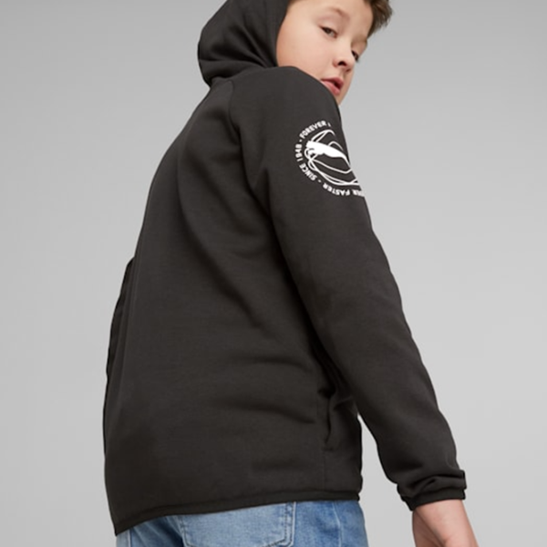 Hanorac pentru băieți Puma Active Sports Full-Zip Hoodie Tr Black photo 4