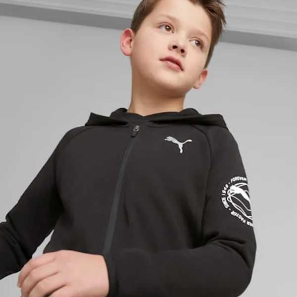 Толстовка для мальчиков Puma Active Sports Full-Zip Hoodie Tr Черный photo 3 Толстовка для мальчиков Puma Active Sports Full-Zip Hoodie Tr Черный photo 3