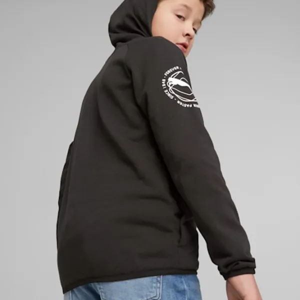 Толстовка для мальчиков Puma Active Sports Full-Zip Hoodie Tr Черный photo 4 Толстовка для мальчиков Puma Active Sports Full-Zip Hoodie Tr Черный photo 4