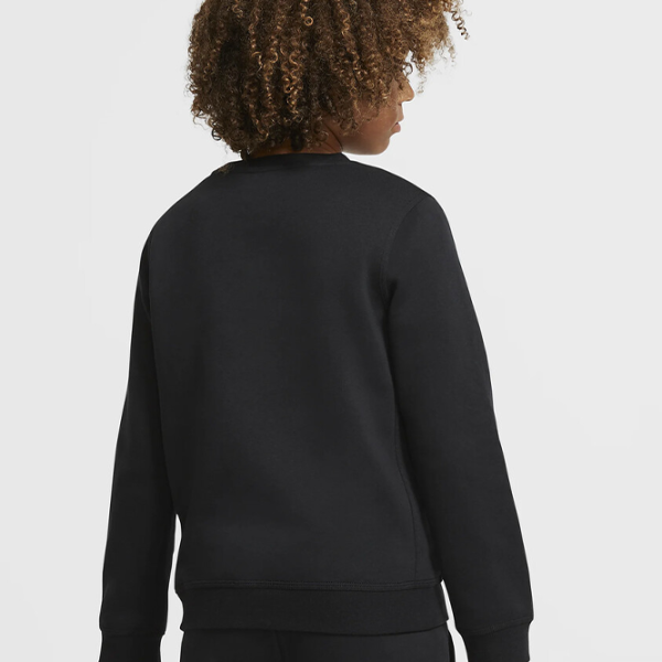 Толстовка для мальчиков Nike B Nsw Club + Hbr Crew 2 black S/ Черный photo 2
