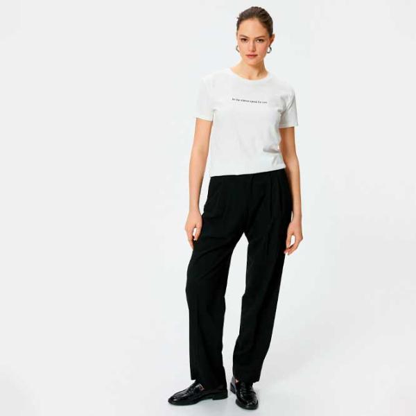 Tricou pentru femei Koton 4SAK50431EK 100% bumbac/ White photo 2