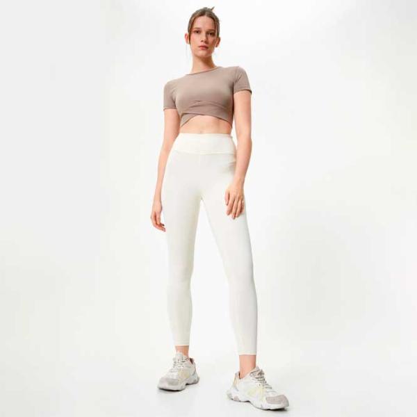 Tricou pentru femei Koton 4SAK10175NK 88% Poliester/ Beige photo 2