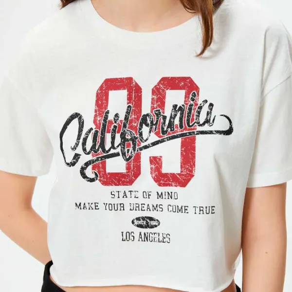 Футболка для женщин Koton 4SAL10079IK 100% хлопок/ Белый photo 5