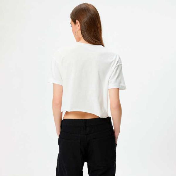 Tricou pentru femei Koton 4SAL10079IK 100% bumbac/ White photo 3