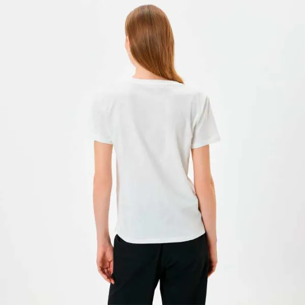 Tricou pentru femei Koton 4SAK50395EK 100% bumbac/ White photo 3 Tricou pentru femei Koton 4SAK50395EK 100% bumbac/ White photo 3