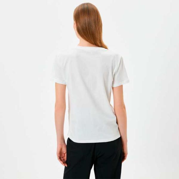 Tricou pentru femei Koton 4SAK50395EK 100% bumbac/ White photo 3 Tricou pentru femei Koton 4SAK50395EK 100% bumbac/ White photo 3